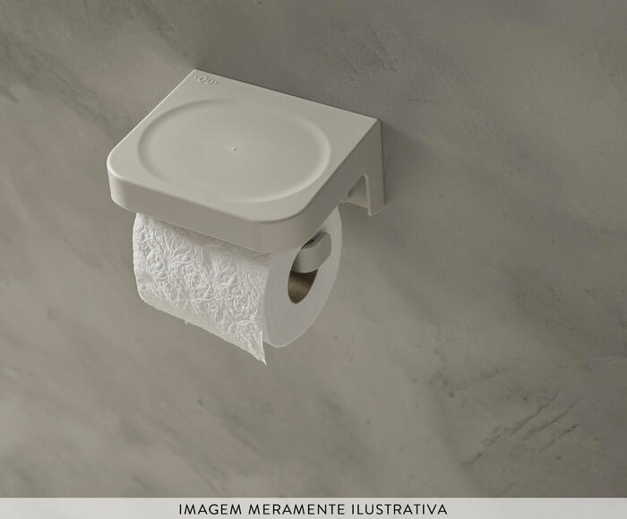 Porta Papel Higienico de Parede Eleve Bege - image 1