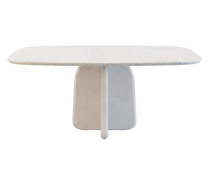 Mesa de Jantar Quadrante com Tampo P&eacute;treo Branco - image 0