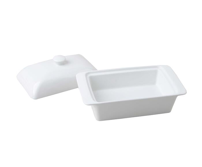 Manteigueira Blanc com tampa em porcelana branco image number 4