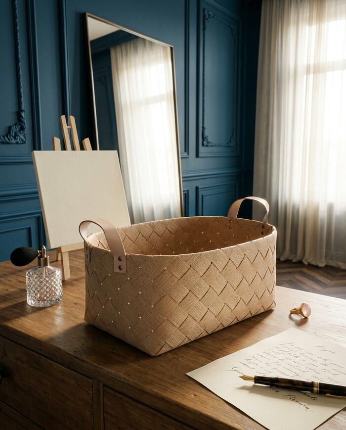 Cesta Decorativa Bege image number 2