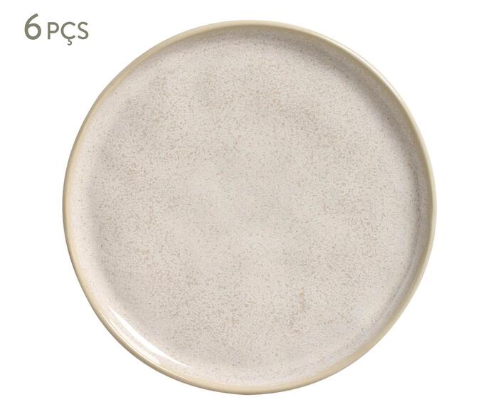 Conjunto com 6 Pratos de Sobremesa Bio Latte - image 0