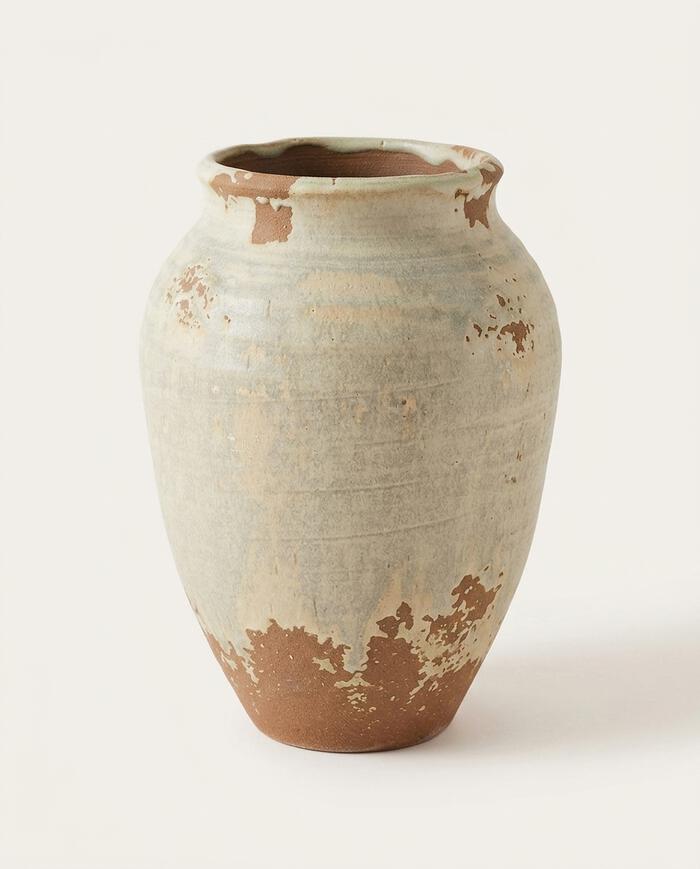 Vaso em Cer&acirc;mica Gorney I Bege e Marrom - image 1