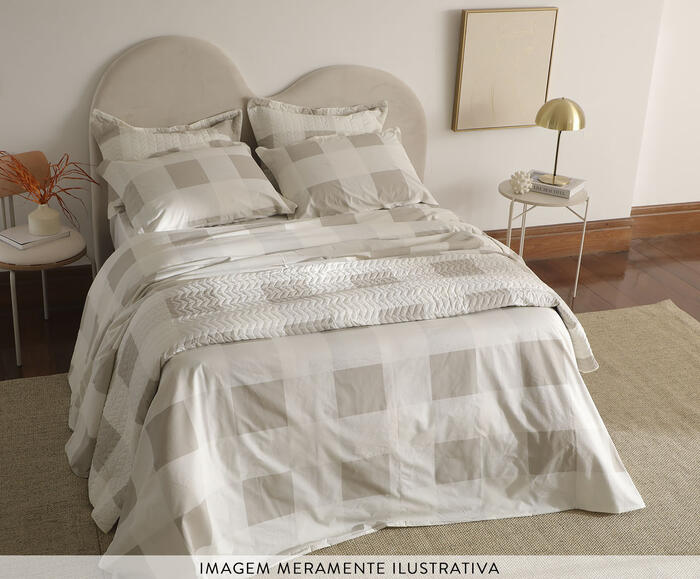 Duvet Maxi Vichy Cinza image number 2