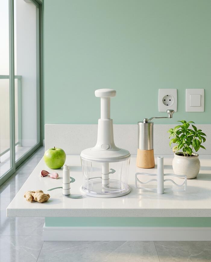 Processador de Alimentos Manual Easy Kitchen Branco image number 2