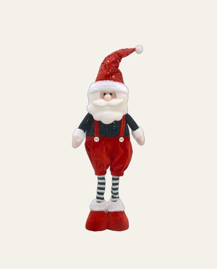 Papai Noel Decorativo em P&eacute; Suspens&oacute;rio Listras - image 0