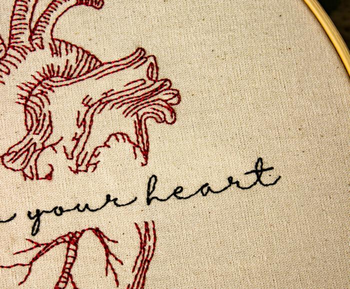 Bordado Decorativo "Listen to Your Heart" - image 1