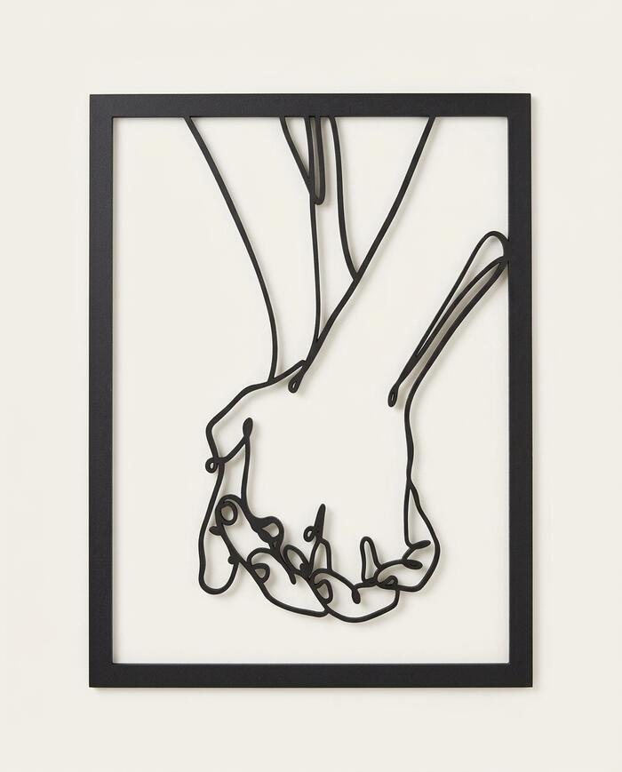 Quadro Vazado M&atilde;os Dadas - image 0