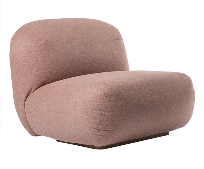 Poltrona em Veludo Boucle Nube Rose - image 0