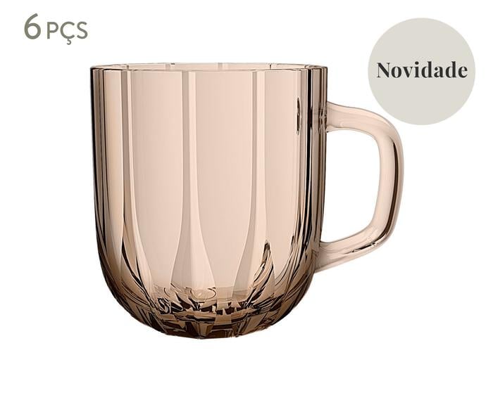 Jogo de Canecas Vittani Caramelo - image 0