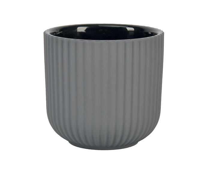 Vaso em Cer&acirc;mica Lines Cinza I - image 0
