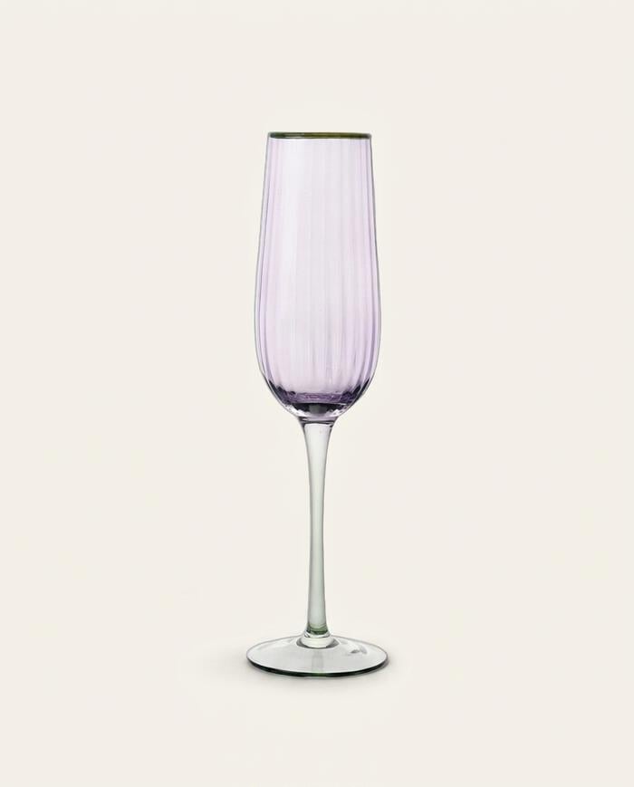 Ta&ccedil;a para Champanhe Lav&iacute;nia Roxo e Verde - image 0