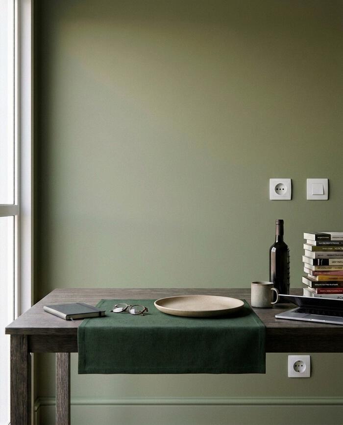 Guardanapo de Mesa em Linho Stoned - Verde - image 1