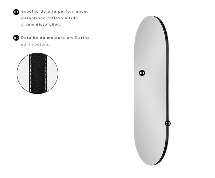 Espelho com Led Smart Doha Preto image number 6