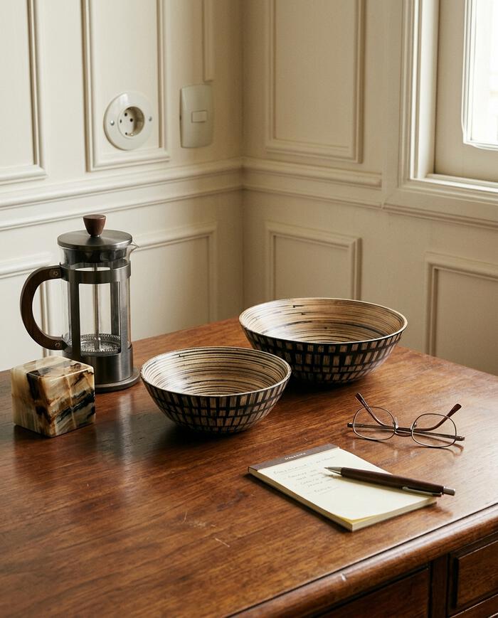 Jogo de Bowl Decorativo Cais Preto e Bege image number 3