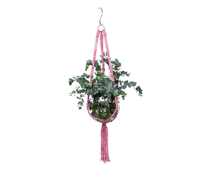 Hanger em Macram&ecirc; Clean Rose - image 1