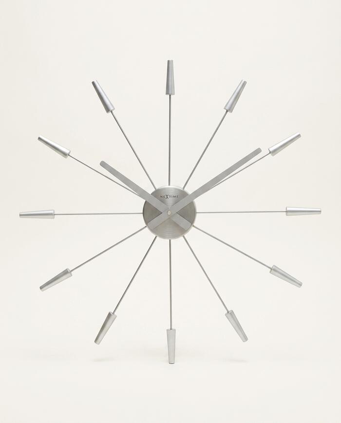 Rel&oacute;gio de Parede Modern Prata image number 3