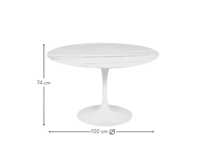 Mesa Saarinen Redonda Espirito Santo Base Branca image number 5