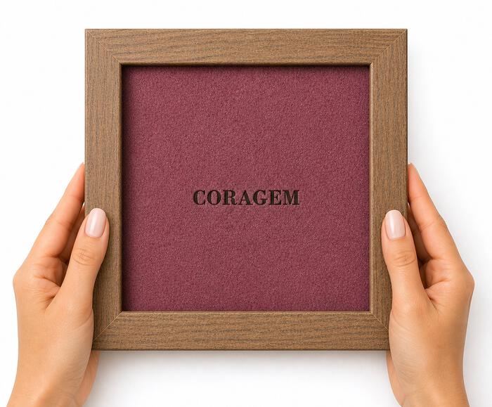 Quadro "Coragem" Camur&ccedil;a Vinho image number 2