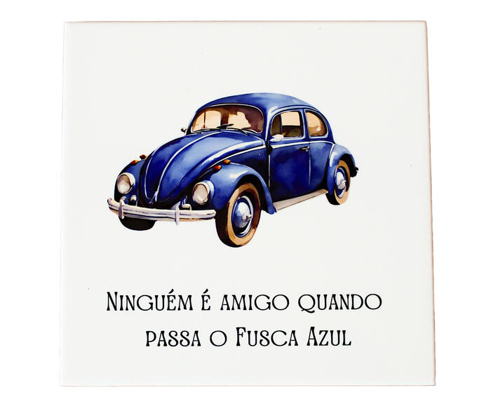 Azulejo Decorativo "Fusca Azul" - image 0