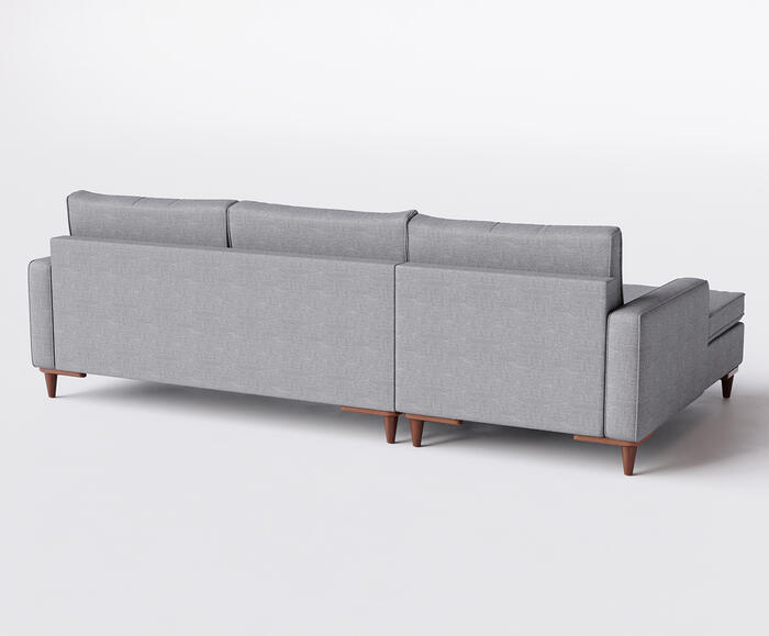 Sof&aacute; com Chaise Sivas II Cinza image number 4