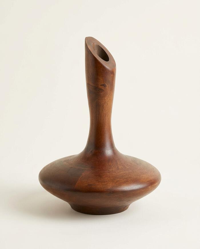 Vaso em Madeira Antonelli - Marrom Claro - image 0