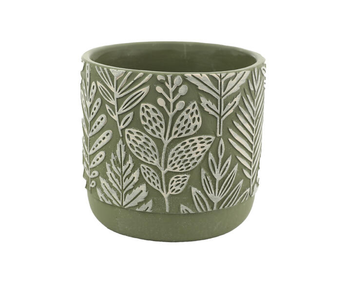 Cachepot Foliage Verde M&eacute;dio - image 0