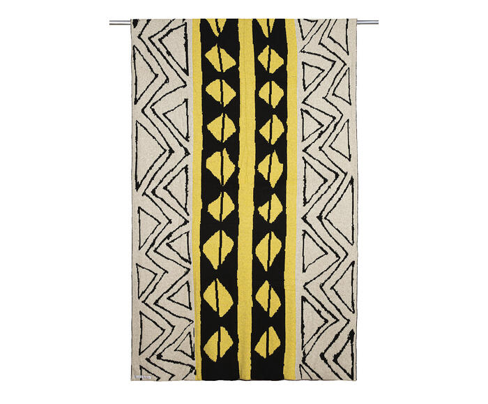 Manta Pele de Serpente Papiro Amarelo Preto - image 0