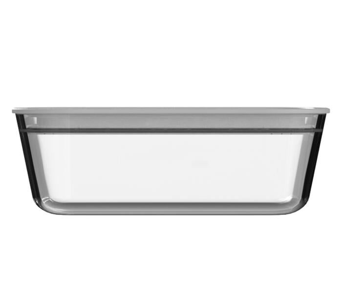 Pote de Vidro Herm&eacute;tico Fresh Lock Branco Fechado Branco - image 1