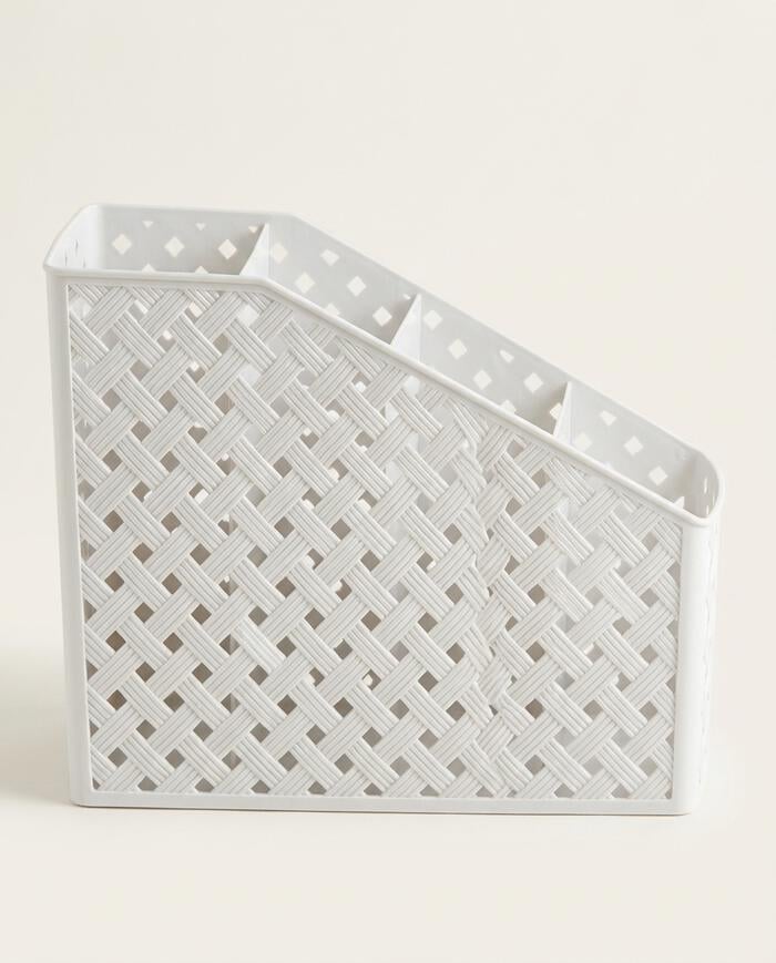 Organizador com Divis&oacute;rias Rattan - Branco image number 2