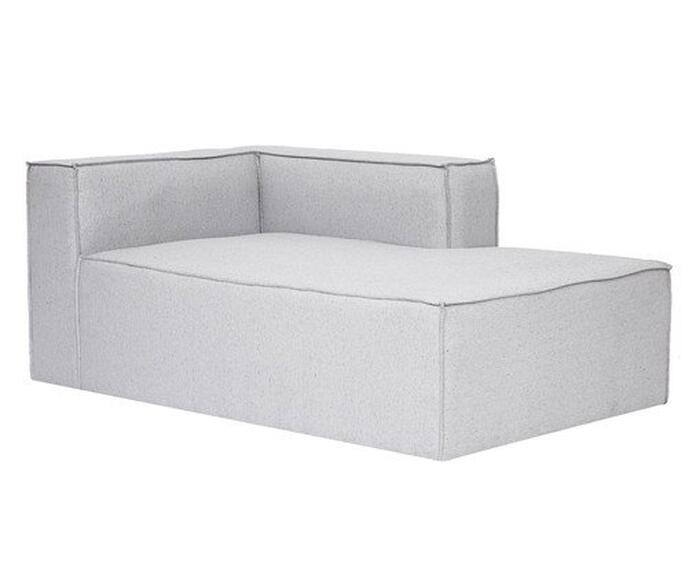 Sof&aacute; M&oacute;dulo Chaise Mensa Cinza Claro image number 3