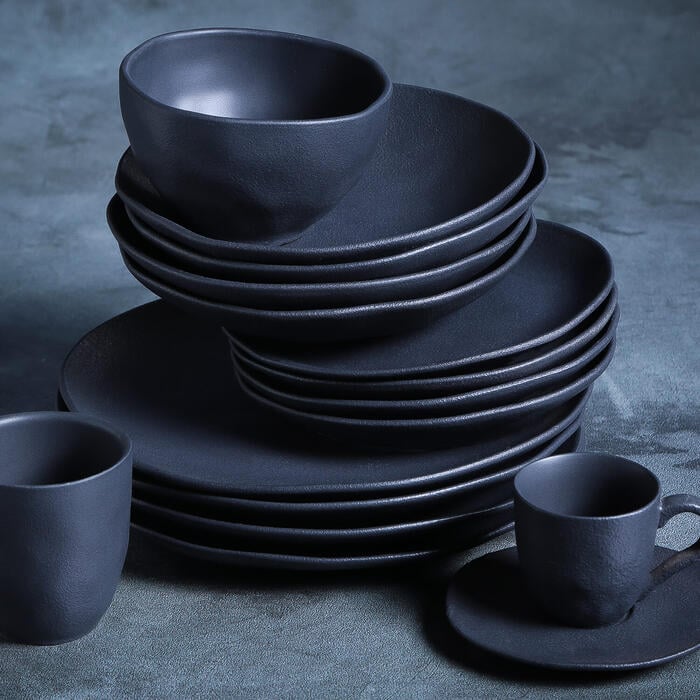 Jogo de Canecas Org&acirc;nico Preto Matte Preto - image 1