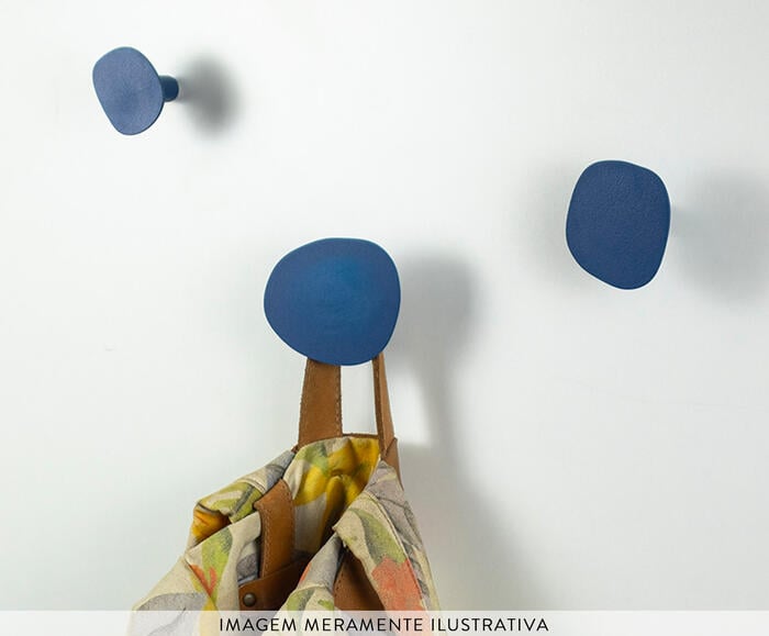 Jogo Cabideiro Guaratiba de A&ccedil;o Org&acirc;nico Azul - image 1
