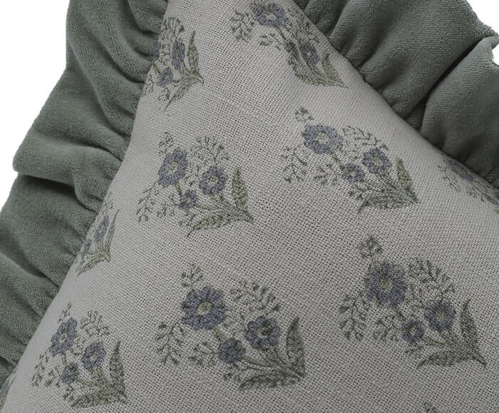 Capa de Almofada Jiva Off-White e Verde - image 1