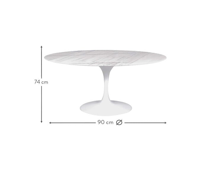 Mesa Saarinen Oval Espirito Santo Base Branca image number 6