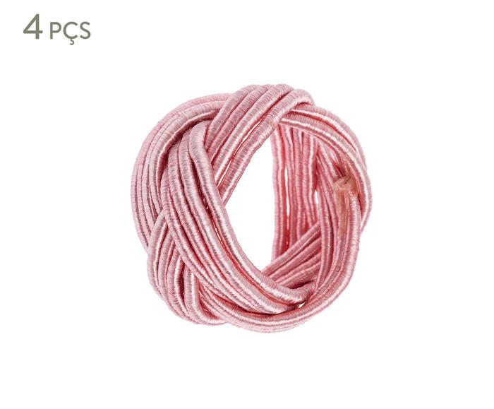 Jogo de Porta-Guardanapos Corda Rosa - image 0