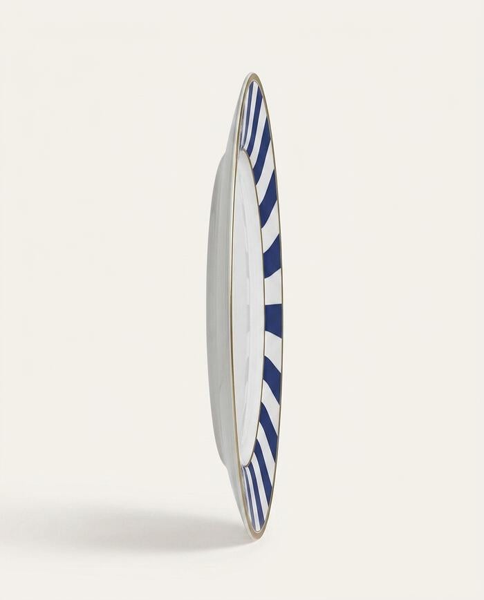 Jogo de Pratos Rasos Stripe Azul - image 1