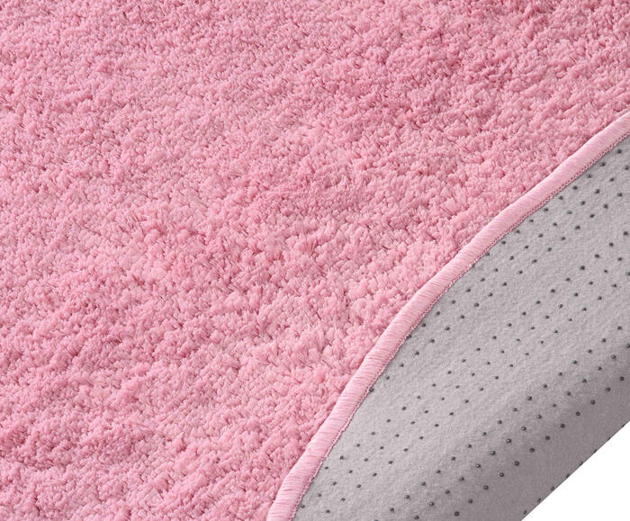 Tapete Redondo Shaggy Smooth Teen - Rosa image number 2