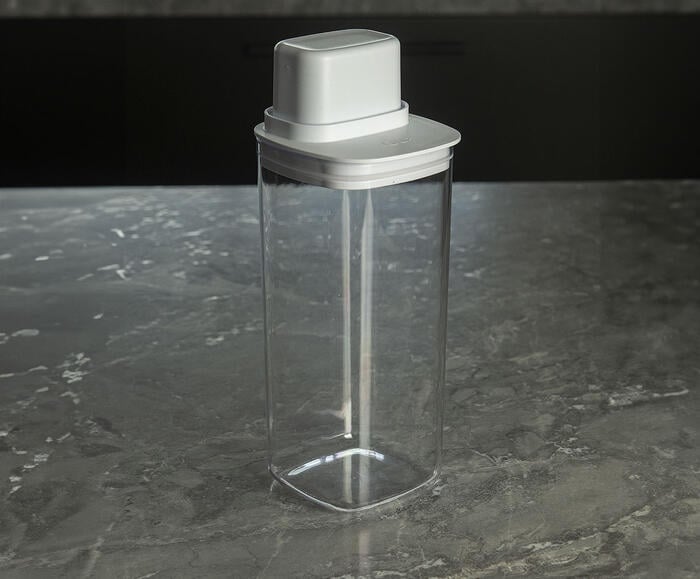 Pote Herm&eacute;tico com Medidor Drop Fechado Branco - image 1
