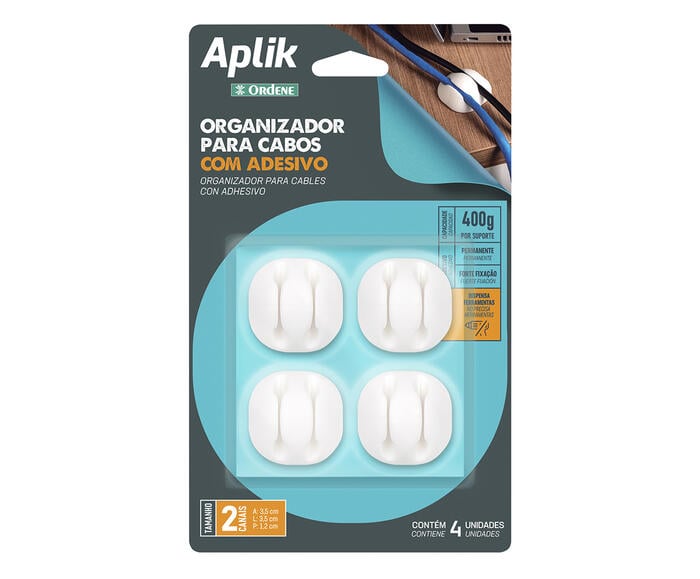 Jogo de Organizador Duplo Branco Embor - image 0