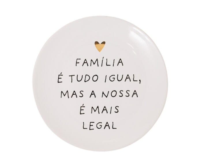 Prato Decorativo "Fam&iacute;lia &eacute; tudo igual, mas a nossa" - image 0