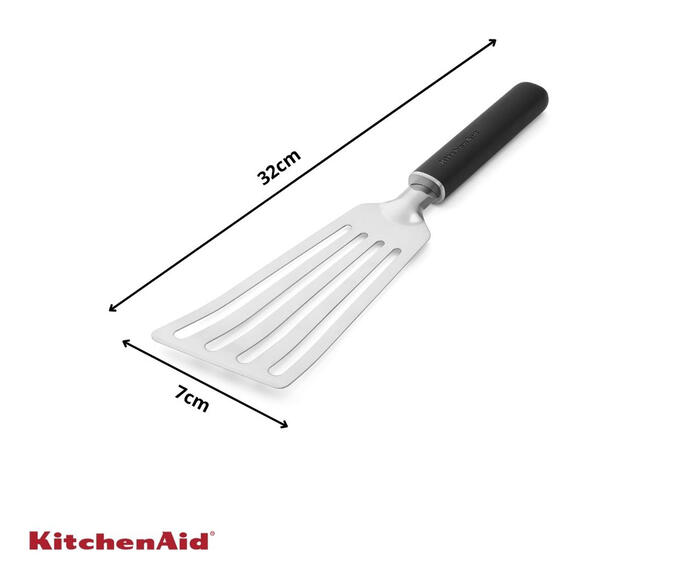 Esp&aacute;tula Perfurada em A&ccedil;o Inox Kitchenaid Preta image number 1