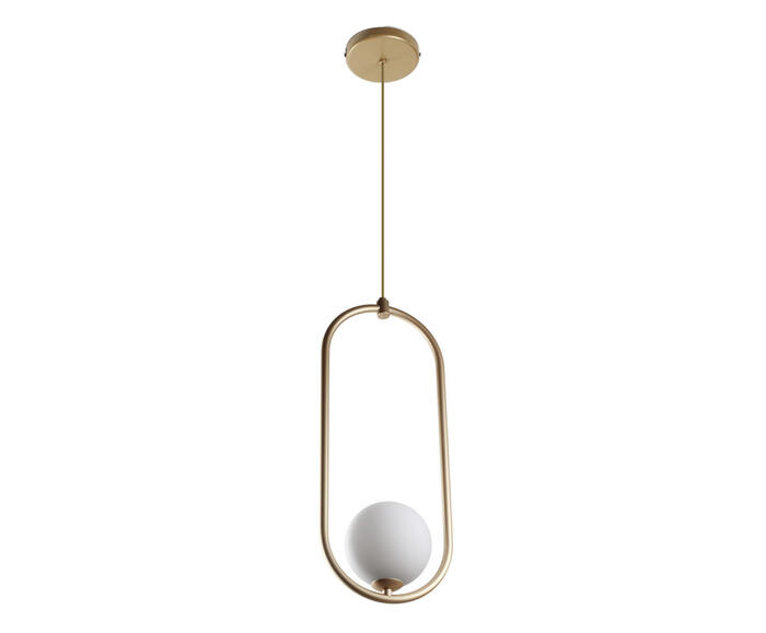 Pendente Oval Champagne Bivolt - image 0