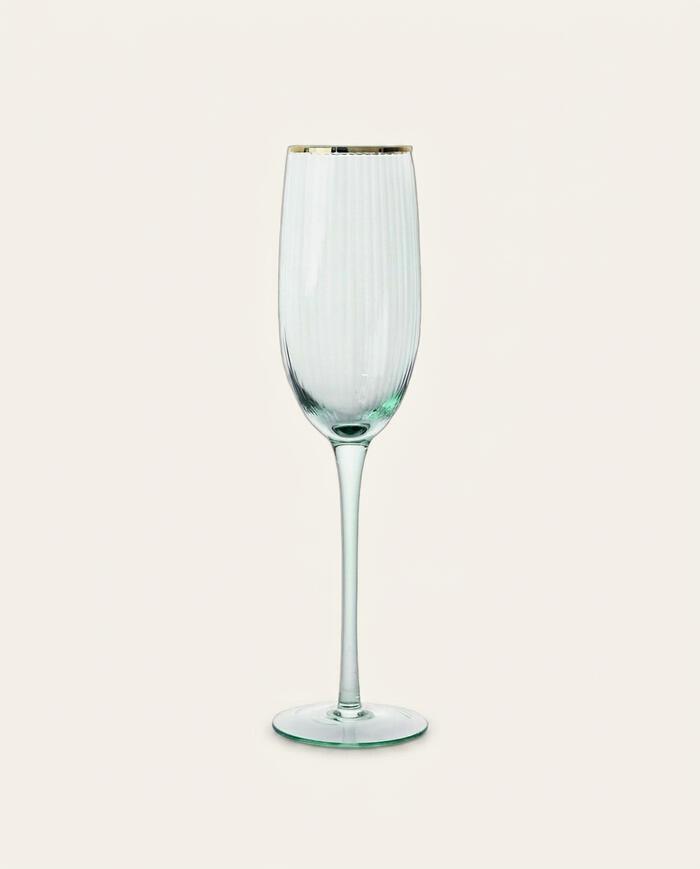 Ta&ccedil;a para Champanhe Fleur de Lys Verde - image 0