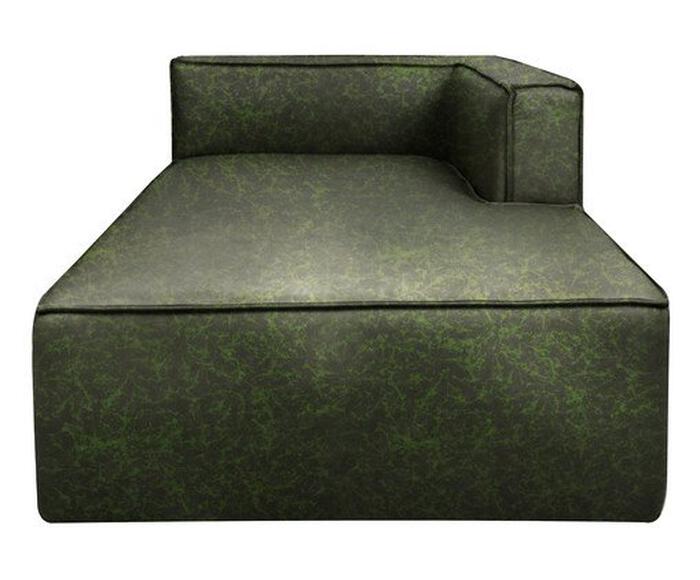 Sof&aacute; M&oacute;dulo Chaise Direito Mensa em Couro - image 0
