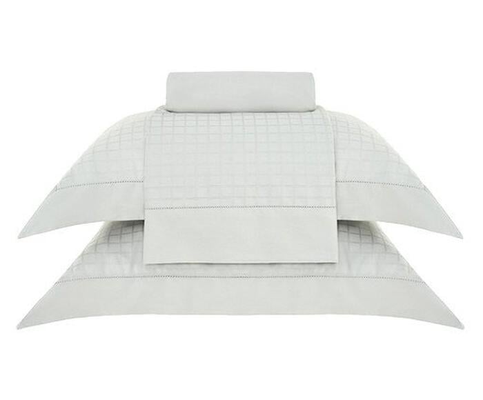 Jogo de Len&ccedil;ol Damask Square Cinza 300 Fios - image 0