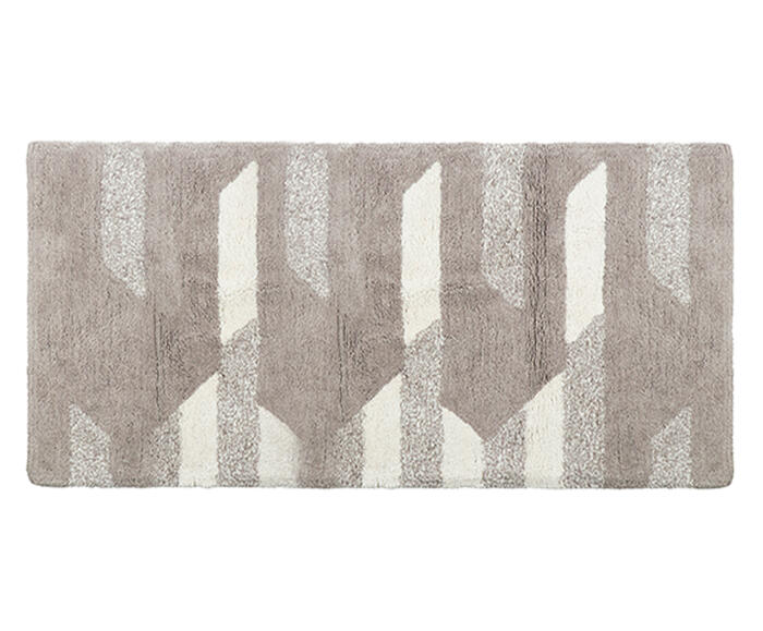 Passadeira para Banheiro Trapezio Off-White e Bege - image 0