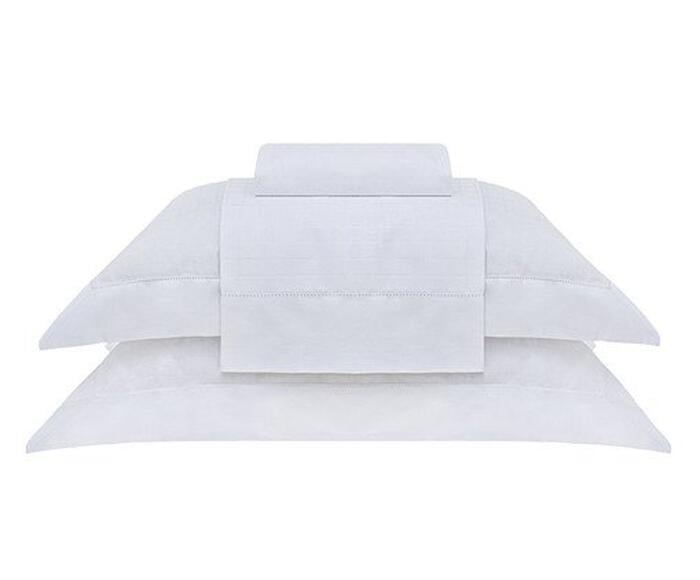 Jogo de Len&ccedil;ol Damask Square Branco 300 Fios - image 0