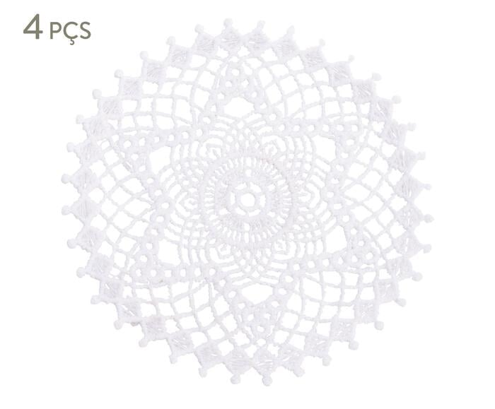 Jogo de Porta Copos Starflower Branco - image 0