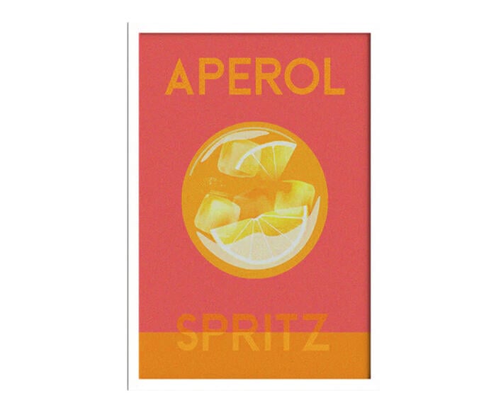 Quadro Aperol Pixel com Moldura Branca - image 1