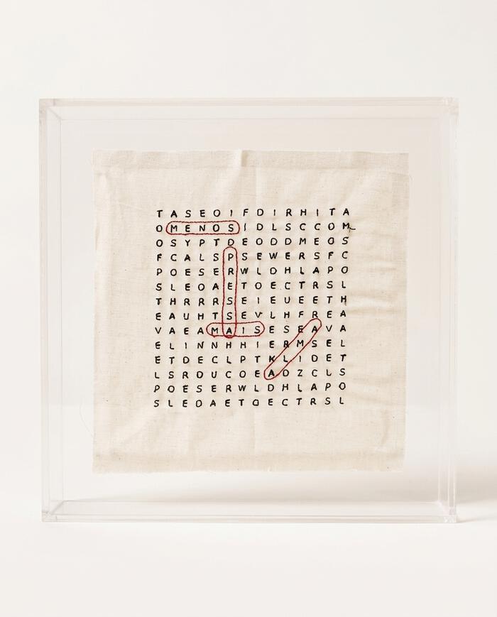 Quadro em Acr&iacute;lico "Bordado Menos Pressa Mais Alma" - image 1